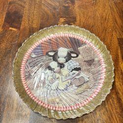 Vintage  Enesco ‘Pasture Bedtime’ Hanging Plate by Mary Rhyner Nadig