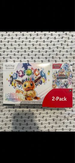 Pokemon Prismatic Evolutions Costco 2 Pack ETB/ Booster Bundle