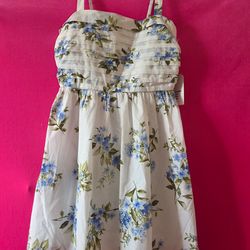 Womens Blue Floral Dress
