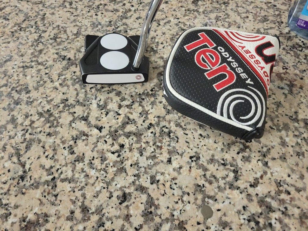 Odyssey Ten 2-Ball 35" Putter Right Stroke Lab Steel with Head Cover excellent condition new headcover