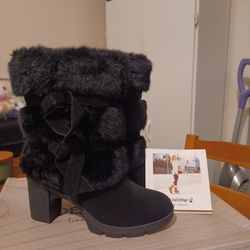 New 🐻 Bearpaw Bridget Fur Boots Women's Size 9.5 