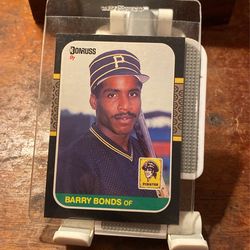 ‘87 Donruss Barry Bonds of Pirates Rookie Card 