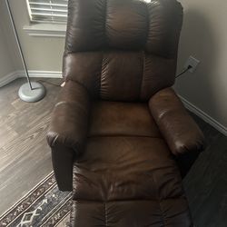Leather recliner