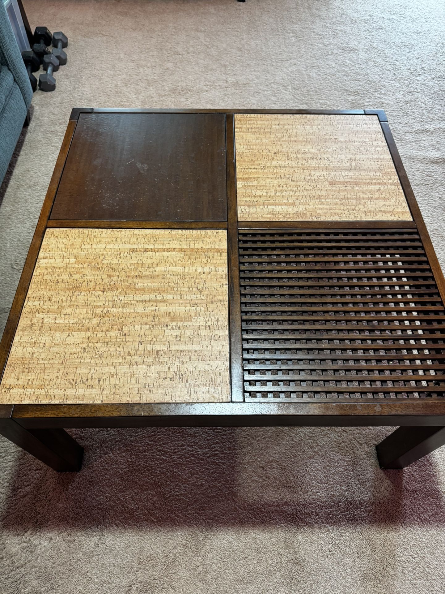 Coffee Table with Two Side Tables (Reversible Panels!)