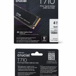 🔥 Crucial T710 4TB NVMe SSD (Gen 5) – NEW 🔥