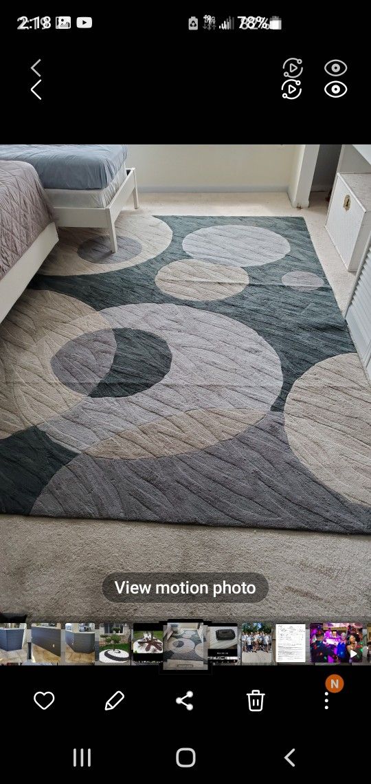 8x10 Brown tan and cream rug