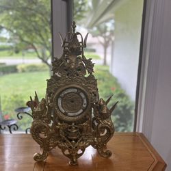 Large Antique Bronze French Renaissance Revival Clock