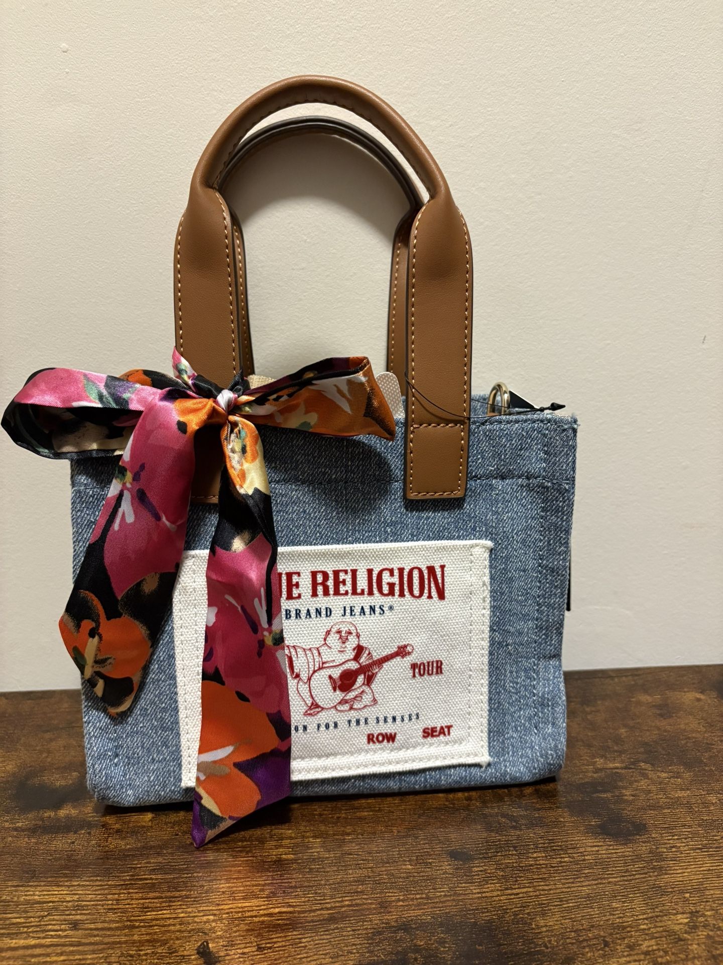 True Religion Denim Tote Bag.