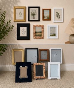 7 Picture Frames with Glass – Great for Art Projects, Prints, Photos or DIY Crafts – $7 for All