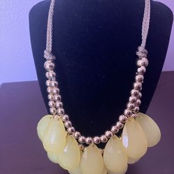 Chunky Gold And Yellow Necklace 