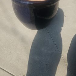 Big Cermic Blue Pot For Big Plants 300  24 With 19.deep 