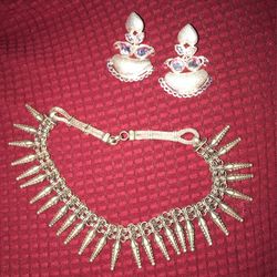 Necklace and earrings