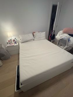 Queen Bed Frame + Mattress IKEA