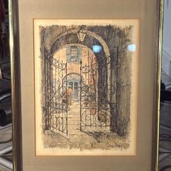 Framed Picture by Don Davey - Archway Scene "13x17"