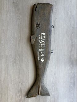 $20 Whale wall art / decor - wood.
