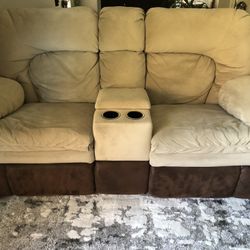 Brown/Beige Recliner 