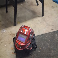 Welding Helmet And Gloves 