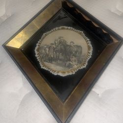 Antique Diamond Framed 1900s Artwork