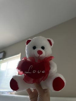 Calplush White Love Bear 