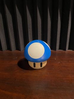 BLUE Mushroom Piggy Bank