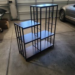 Mini Fridge Stand Coffee Bar Cabinet Station With Small Refrigerator Insert Storage Space, Shelf Org