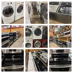 DRYERS WASHING MACHINE WASHERS LAUNDRY SETS FRONT TOP LOADS ELECTRIC GAS OVENS MICROWAVES STOVES RANGE HOODS ETC READ…