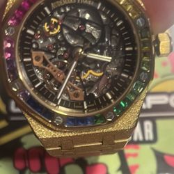 FROSTED AP SKELETON RAINBOW BEZEL 