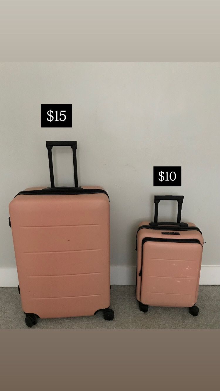 2 Piece Pink Luggage Set