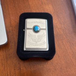 Zippo Harley Davidson lighter, 2004 Emblem Turquoise “Rare”