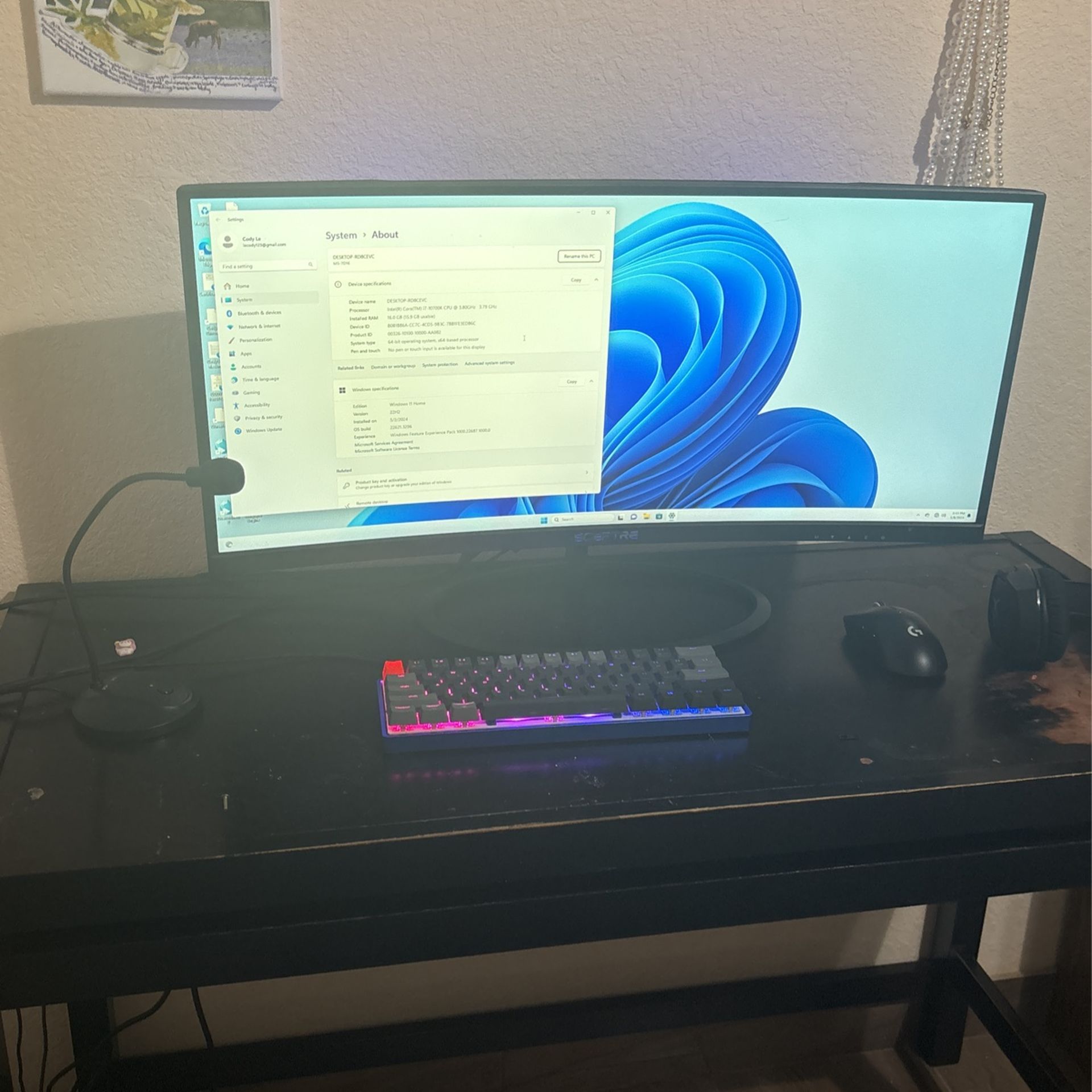 Gaming Computer Set Up 