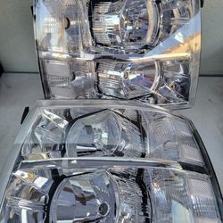 07-13 Chevrolet Silverado Headlights Luces Micas Calaveras Faros Faroles Focos Headlamps Chevy