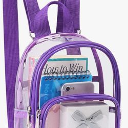 Brand New In Package Mossio Clear Mini Backpack Stadium Approved, With Reinforced Straps & Front Pocket - Perfect for School, Security & Events 