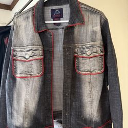 Black Denim Large Size Jacket 