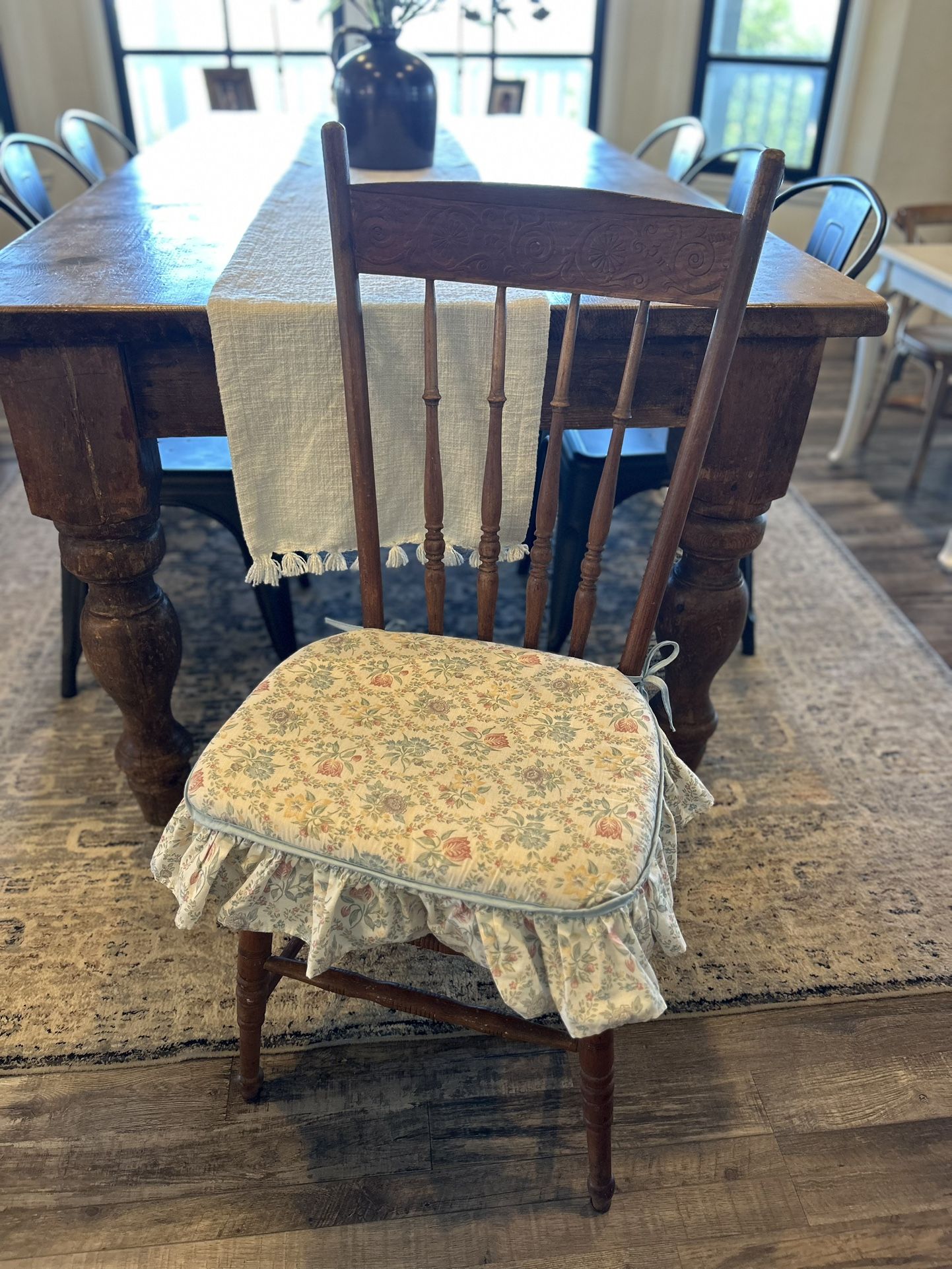 4 Vintage 80’s Cottage Chair Cushions