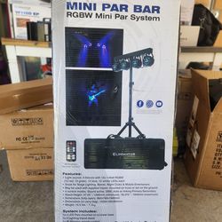 Eliminator Lighting Mini Par Bar RGBW DJ Stage Lights System