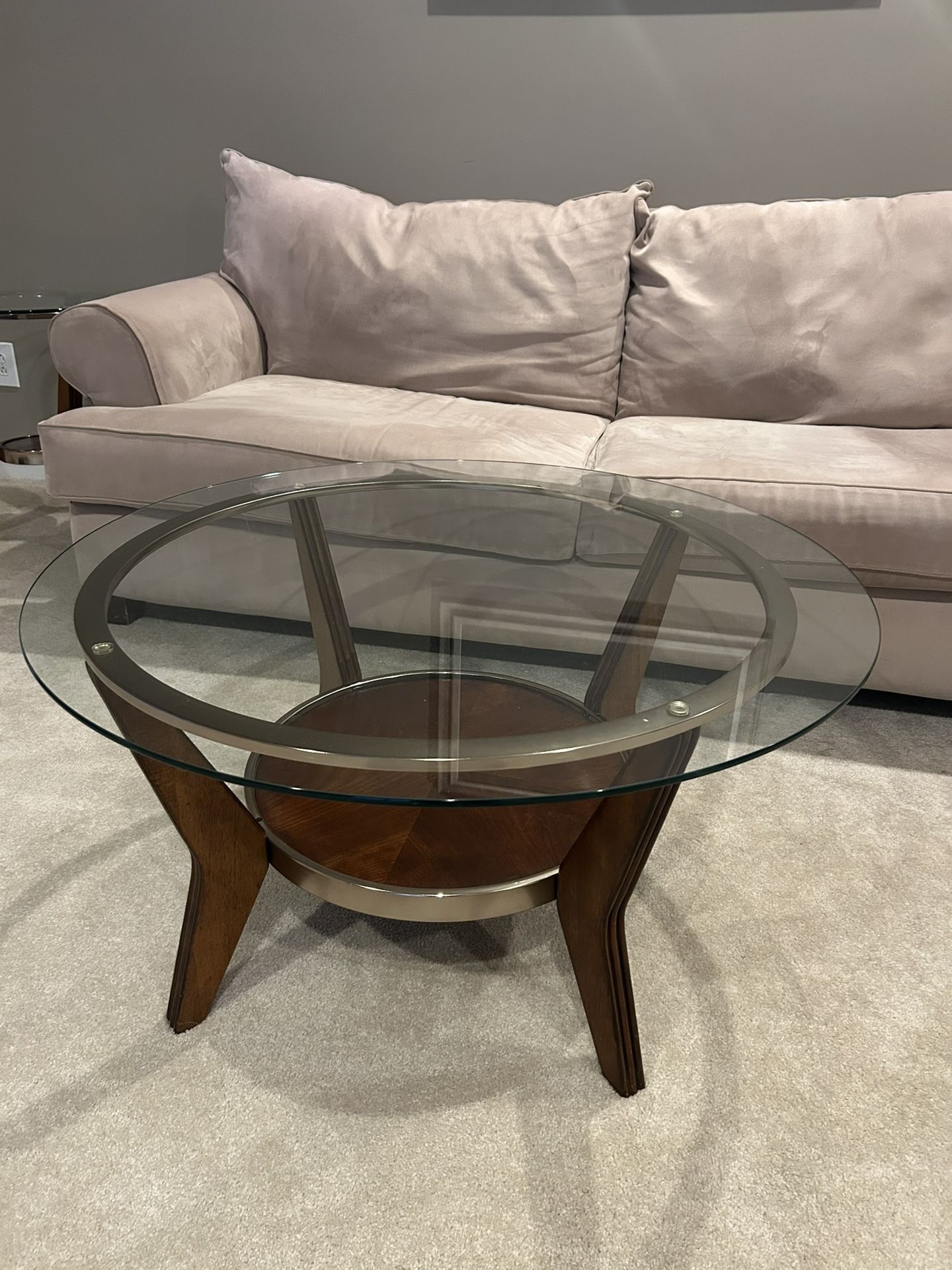 Wood & Glass Coffee & End Tables