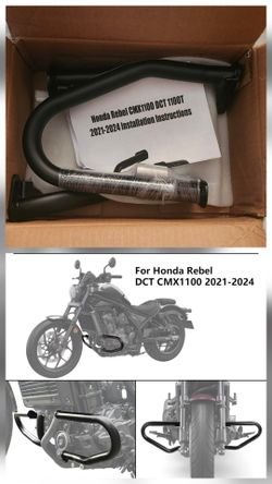 NEW- Honda Rebel CMX1100 DCT 1100T
2021-2024 Crash Bar with Installation Instructions