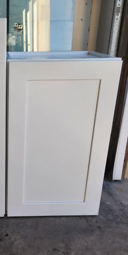 New White Shaker Kitchen Wall Cabinet 18x30 Soft Close Upper All Wood Box