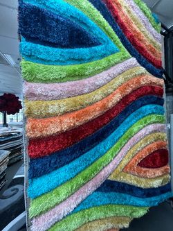 Multicolor Shaggy Area Rug