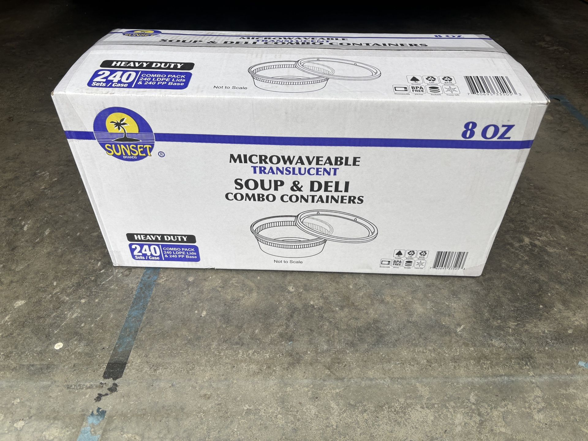 8 Oz Microwavable Container (240 Quantity)