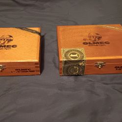 Wooden Olmec Handmade Cigar Box 