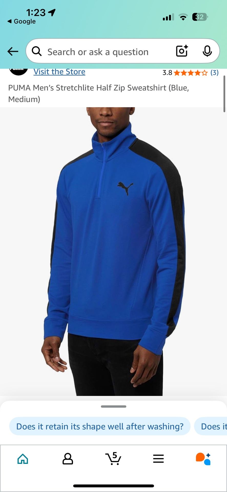 PUMA Men’s Stretchlite Half Zip Sweatshirt