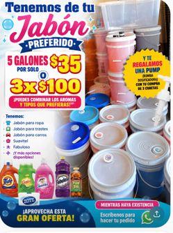Jabón para ropa y trastes y más