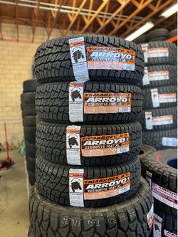 225/60/18 Arroyo AT New Tires installed and balanced included