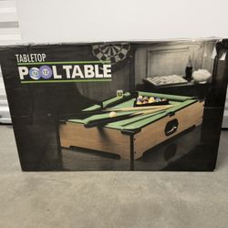 Tabletop Pool Table Mini Billiards Game Set – New Sealed – Indoor Desk Toy