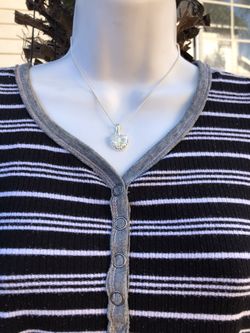 Dije de corazon mediano con cadena de plata 925 / silver pure 925 necklaces and charm