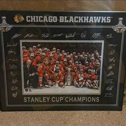 Chicago Blackhawks 2015 Stanley Cup Team Wood Sign