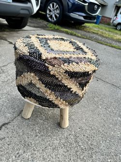 Upholstered Handcrafted Stool Made In India