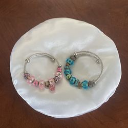 Adjustable Charm Bangle Bracelet Bundle