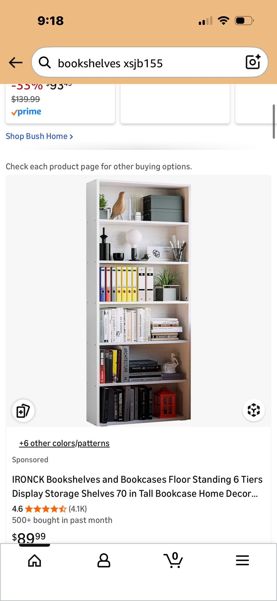 Bookshelves, (2) white